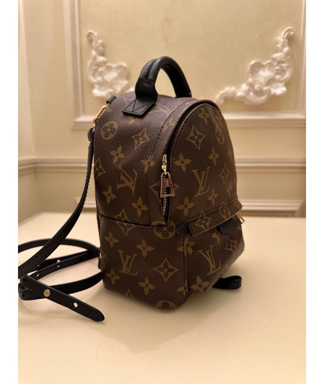 LOUIS VUITTON Коричневый рюкзак из искусственной кожи, фото 3