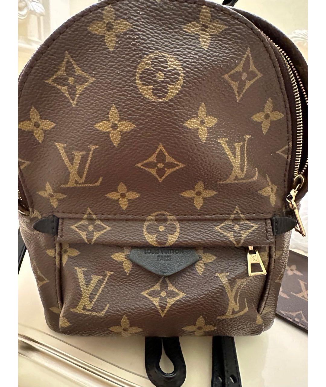 LOUIS VUITTON Коричневый рюкзак из искусственной кожи, фото 4