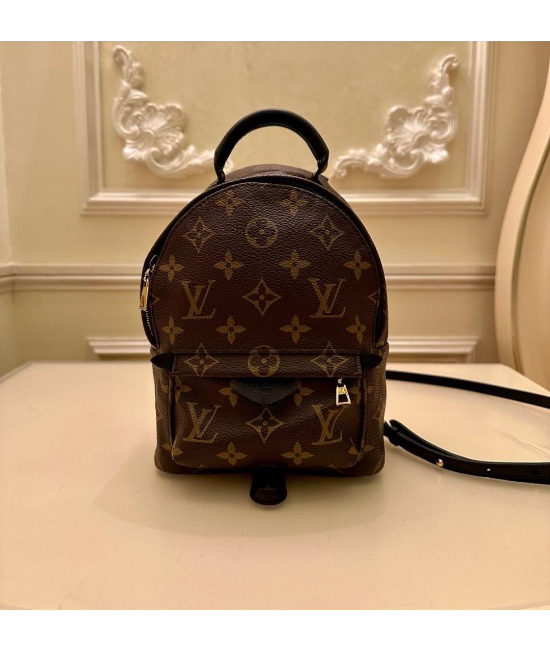 LOUIS VUITTON Коричневый рюкзак из искусственной кожи, фото 7