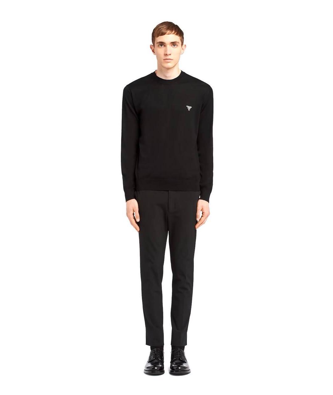 PRADA Черный шерстяной джемпер / свитер, фото 7