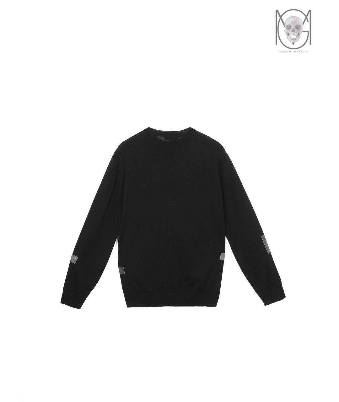 PRADA Черный шерстяной джемпер / свитер, фото 2