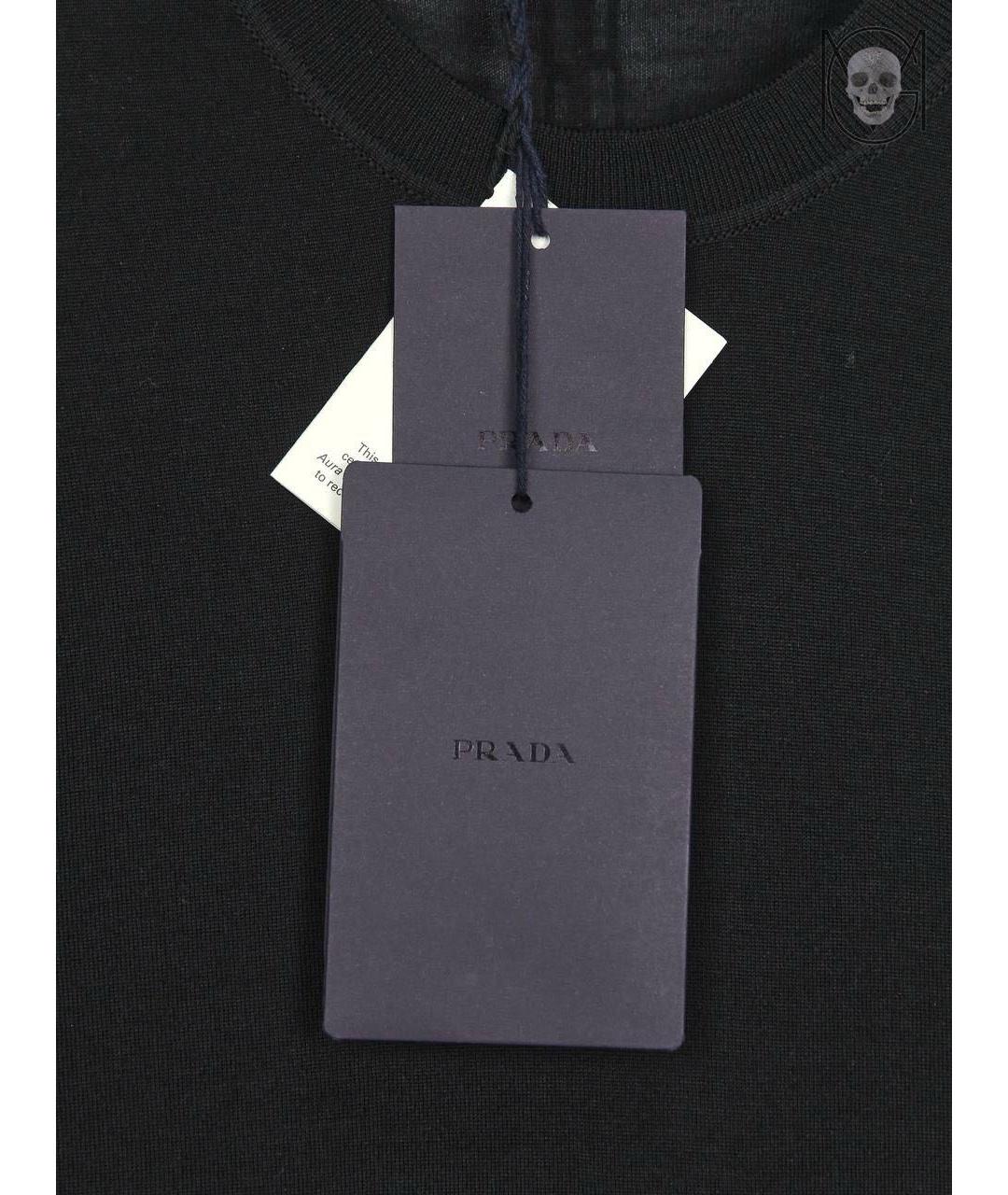 PRADA Черный шерстяной джемпер / свитер, фото 5