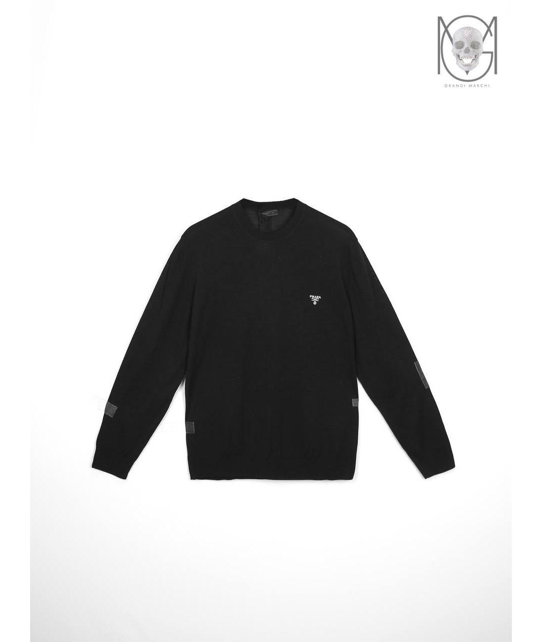 PRADA Черный шерстяной джемпер / свитер, фото 9