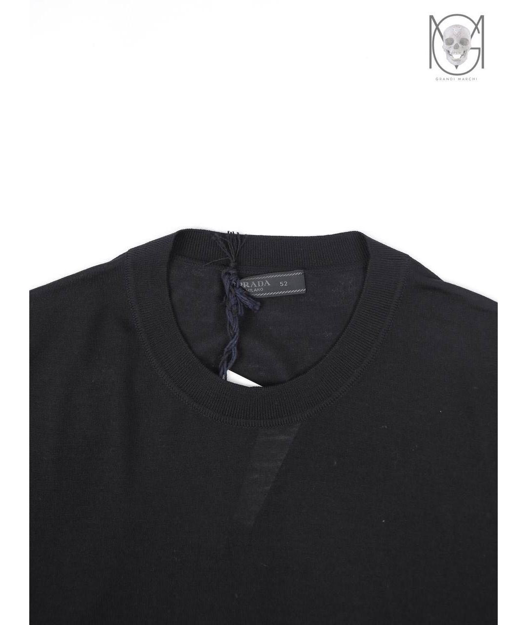 PRADA Черный шерстяной джемпер / свитер, фото 4