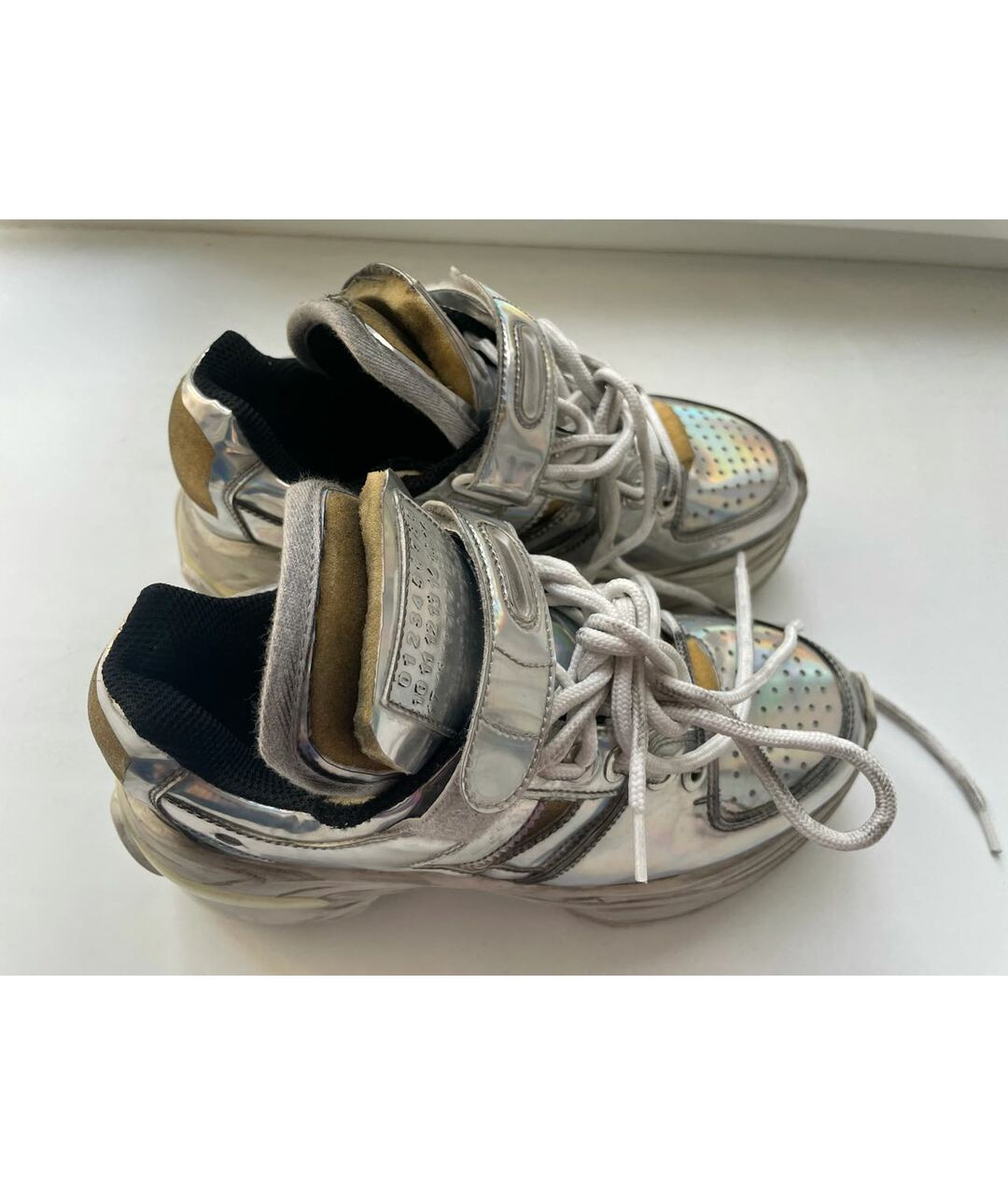 MAISON MARGIELA Серебряные кроссовки, фото 2