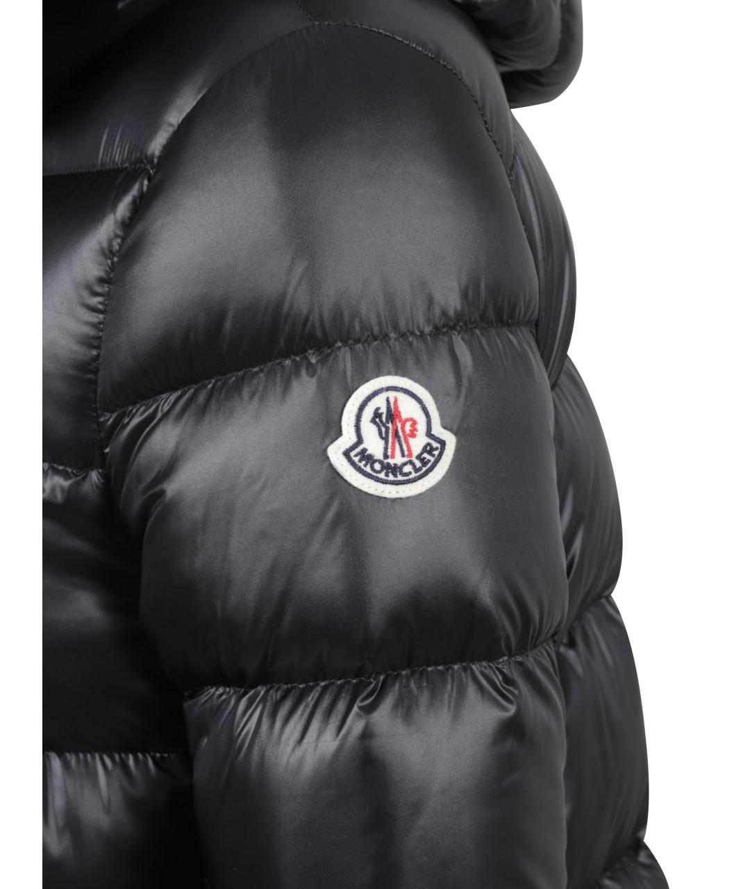 MONCLER Черный полиамидовый пуховик, фото 2