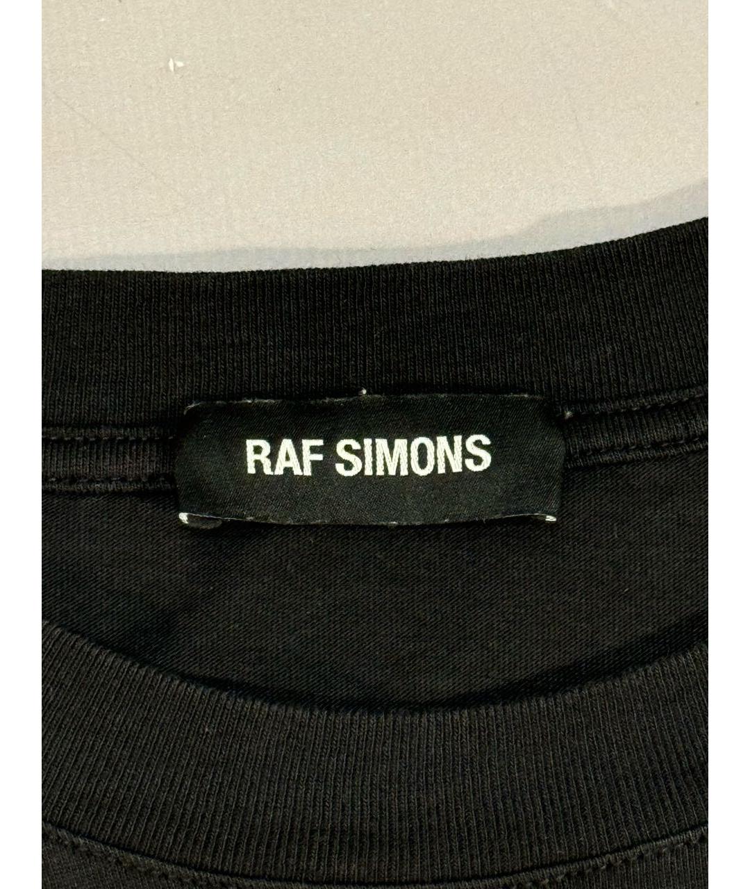 RAF SIMONS Черная хлопковая футболка, фото 4