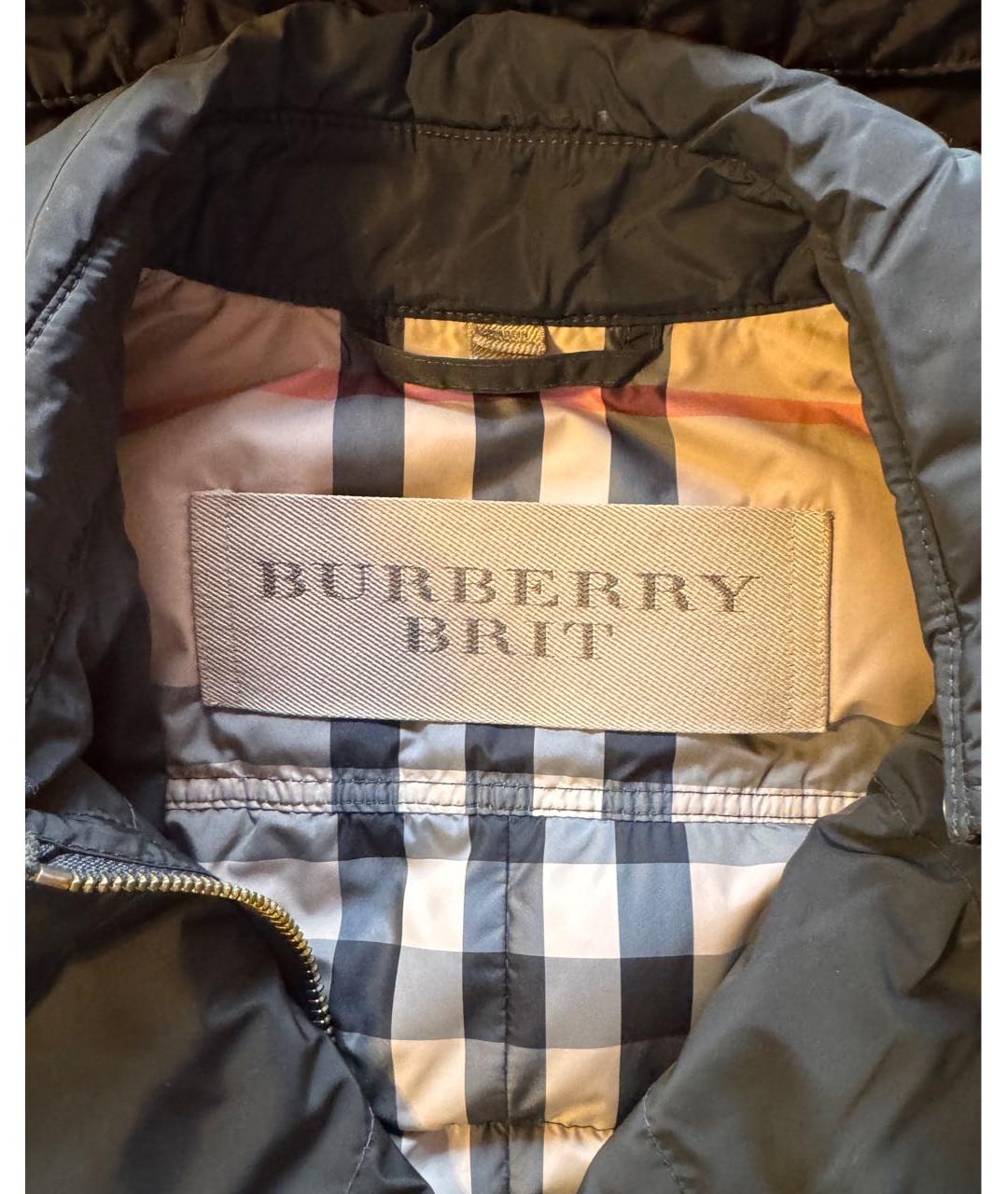 BURBERRY Хаки полиэстеровый пуховик, фото 3