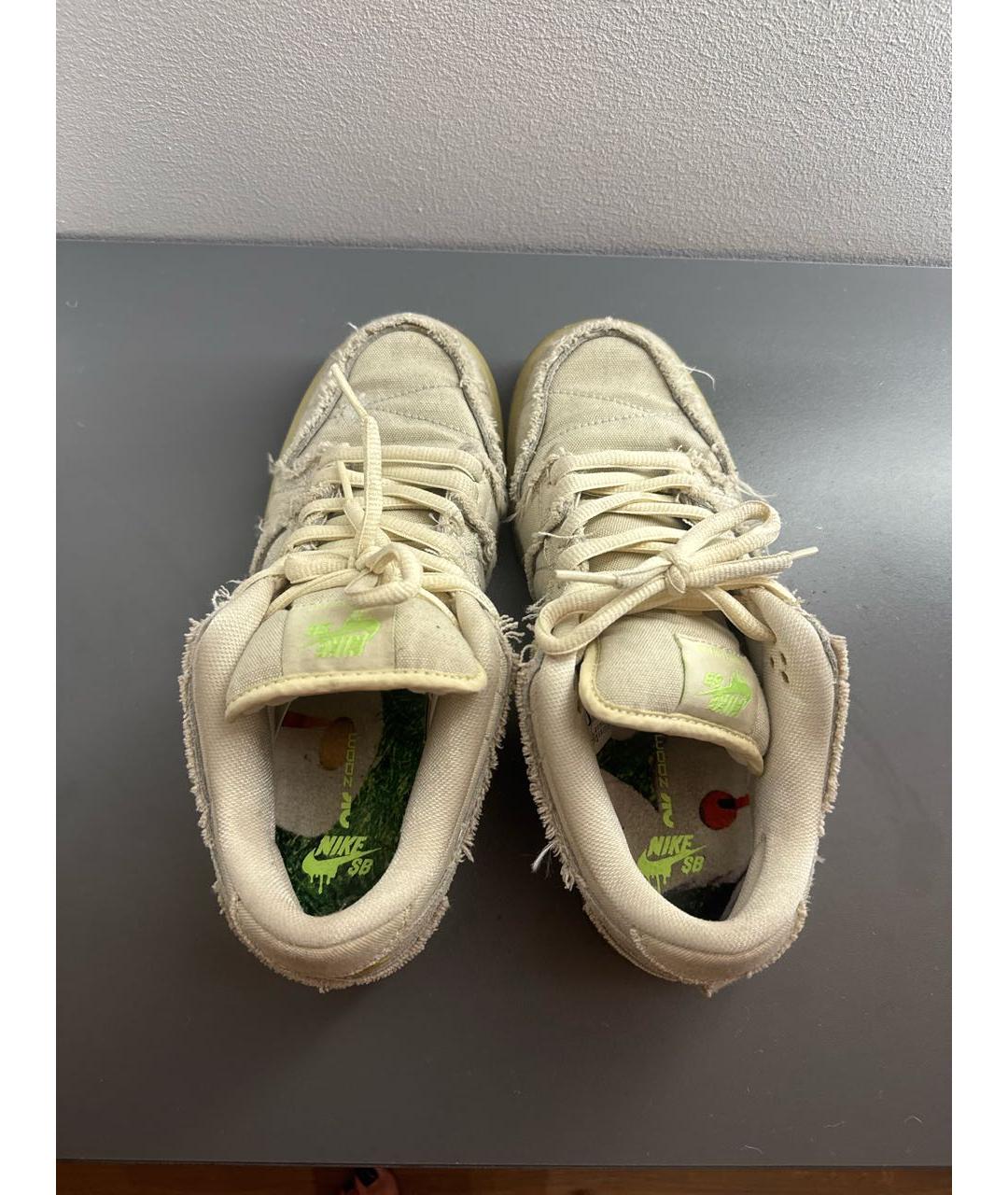 NIKE Белые текстильные кроссовки, фото 3
