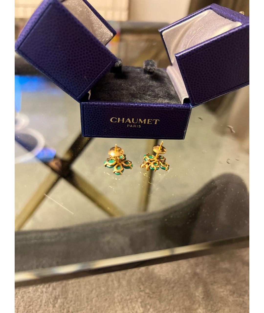 CHAUMET Зеленые серьги из розового золота, фото 3