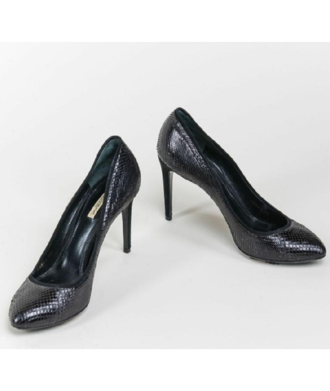 DOLCE&GABBANA Черные туфли из экзотической кожи, фото 5