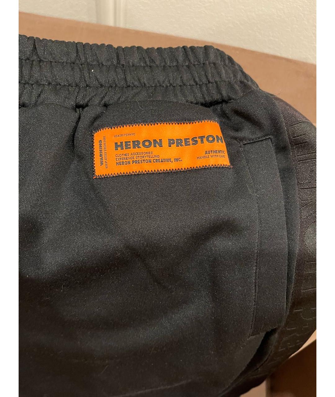 HERON PRESTON Черные хлопко-эластановые повседневные брюки, фото 2