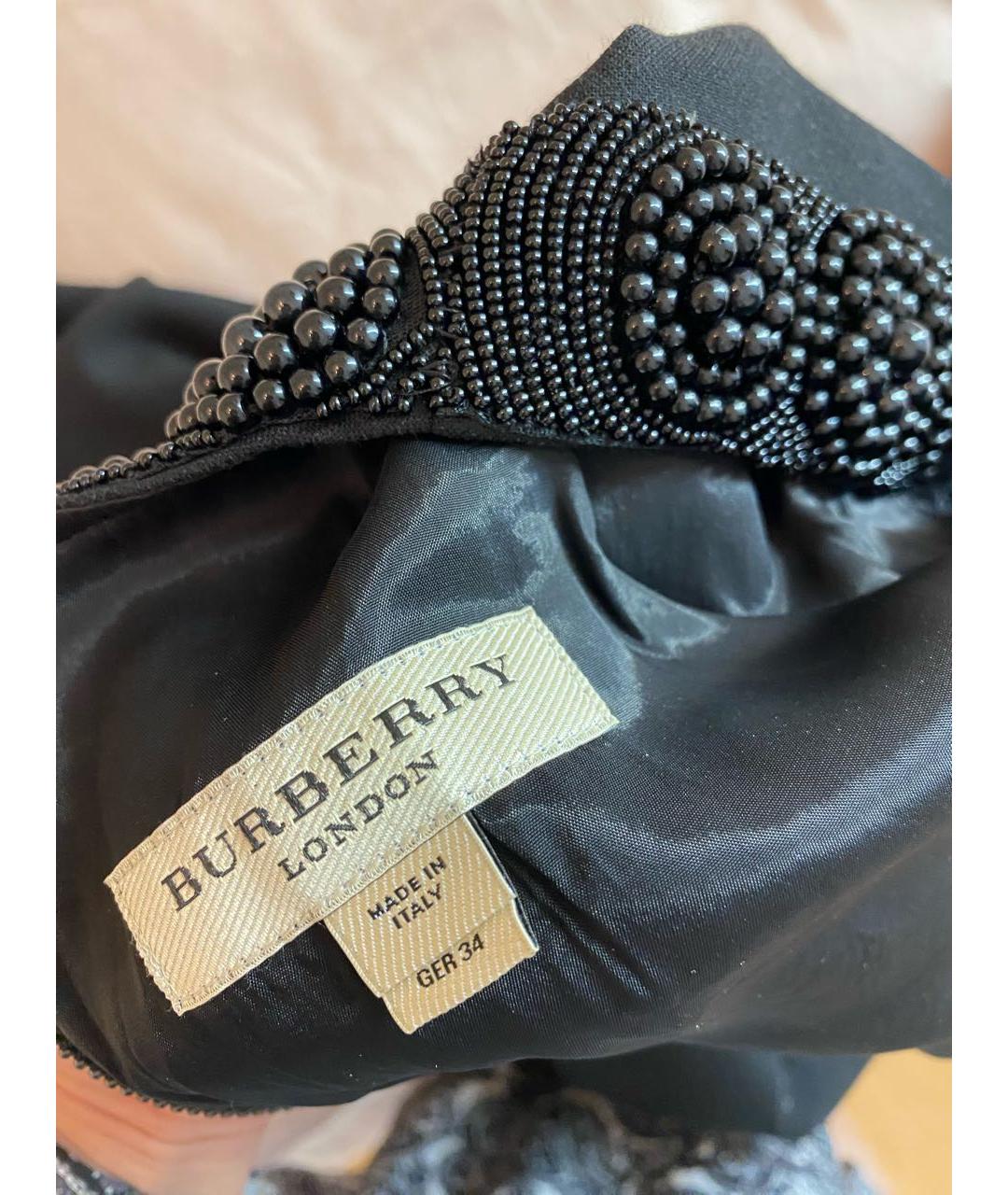 BURBERRY Черное вискозное повседневное платье, фото 4