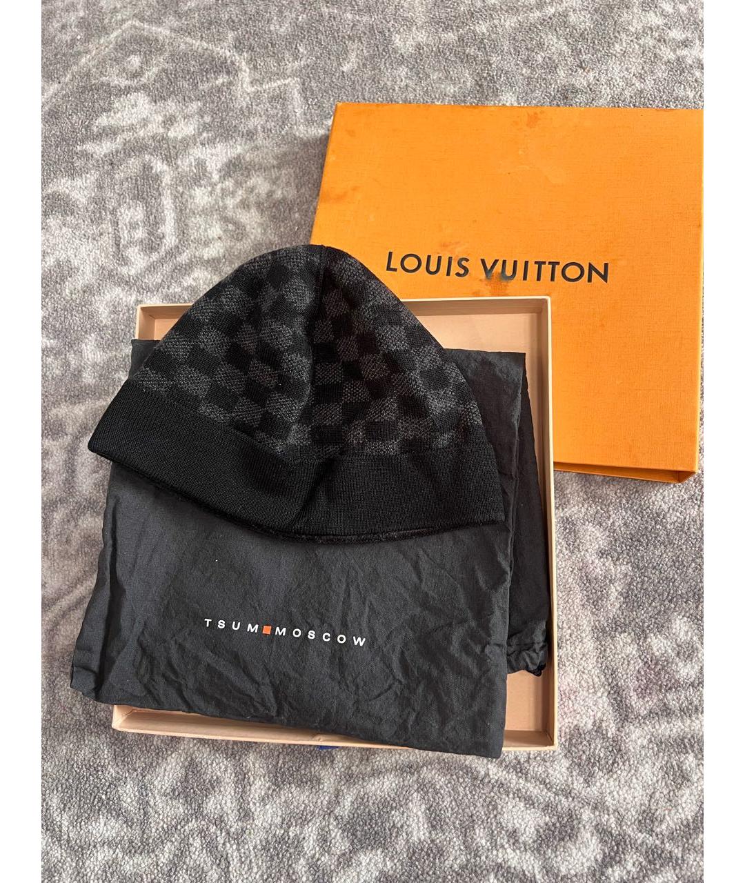 LOUIS VUITTON Серая шерстяная шапка, фото 3