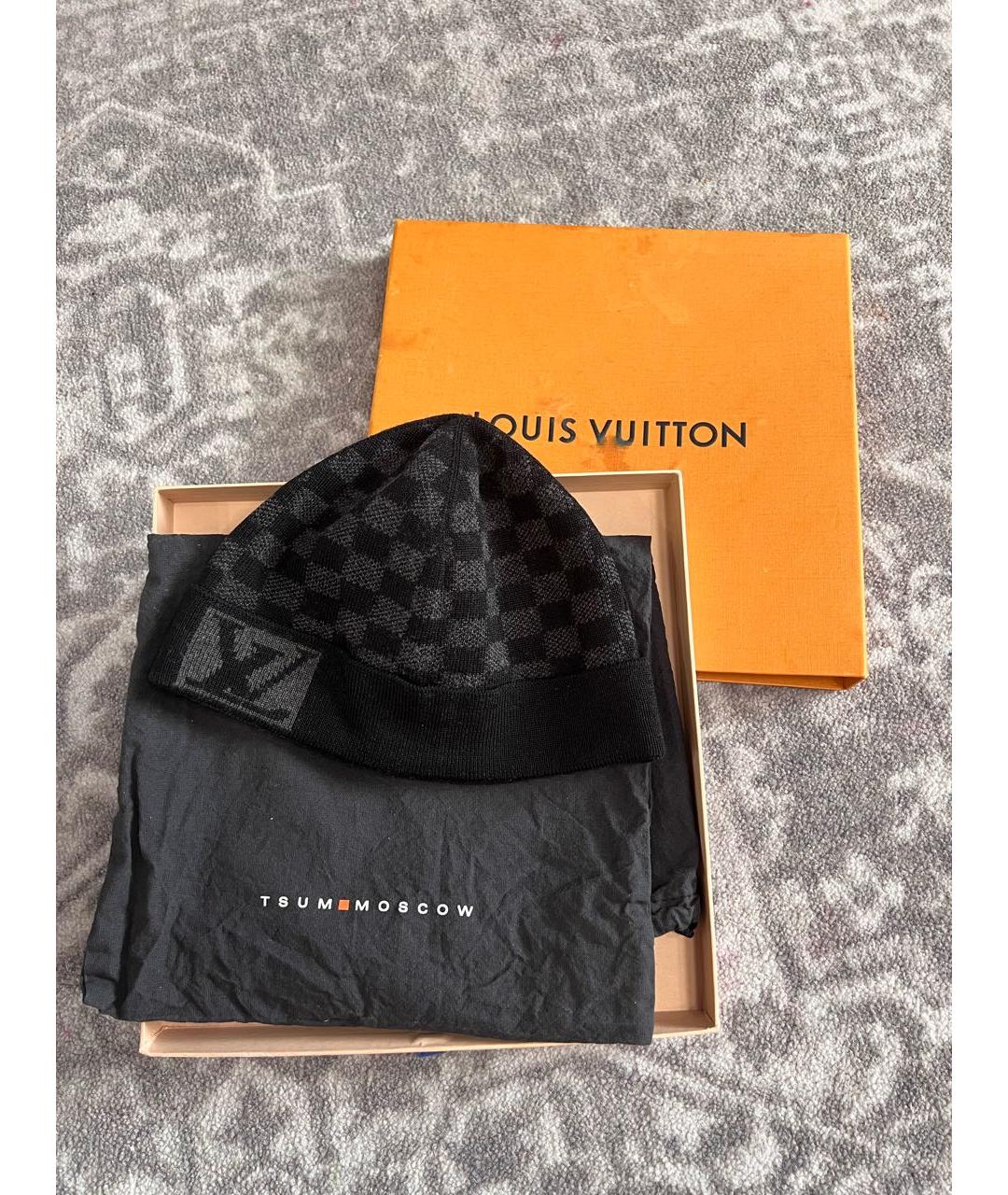 LOUIS VUITTON Серая шерстяная шапка, фото 2