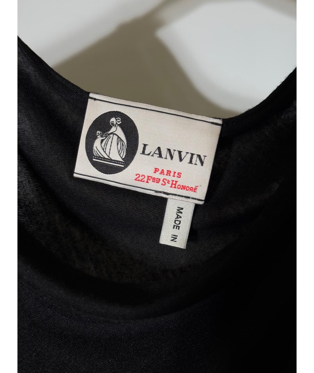 LANVIN Черная вискозная блузы, фото 2