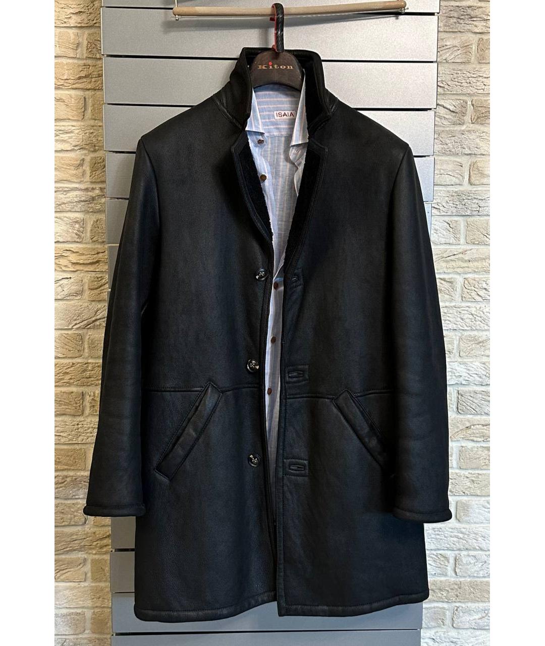 KITON Черная замшевая дубленка/шуба, фото 7