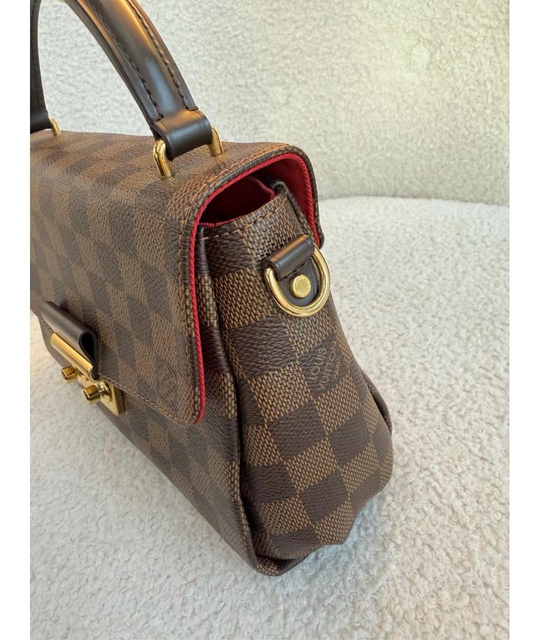 LOUIS VUITTON Коричневая кожаная сумка через плечо, фото 4