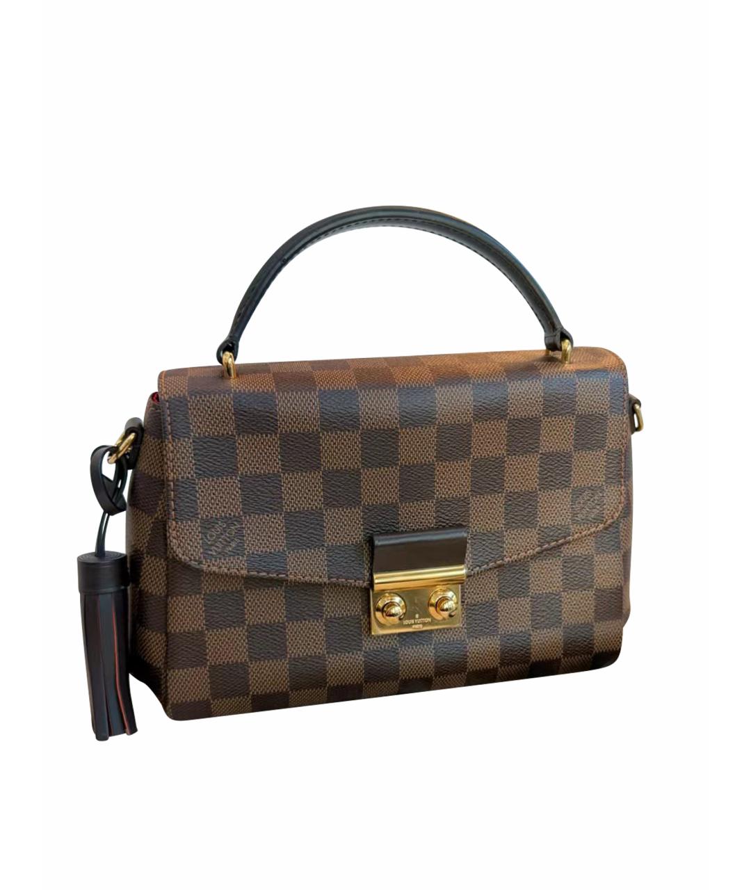 LOUIS VUITTON Коричневая кожаная сумка через плечо, фото 1