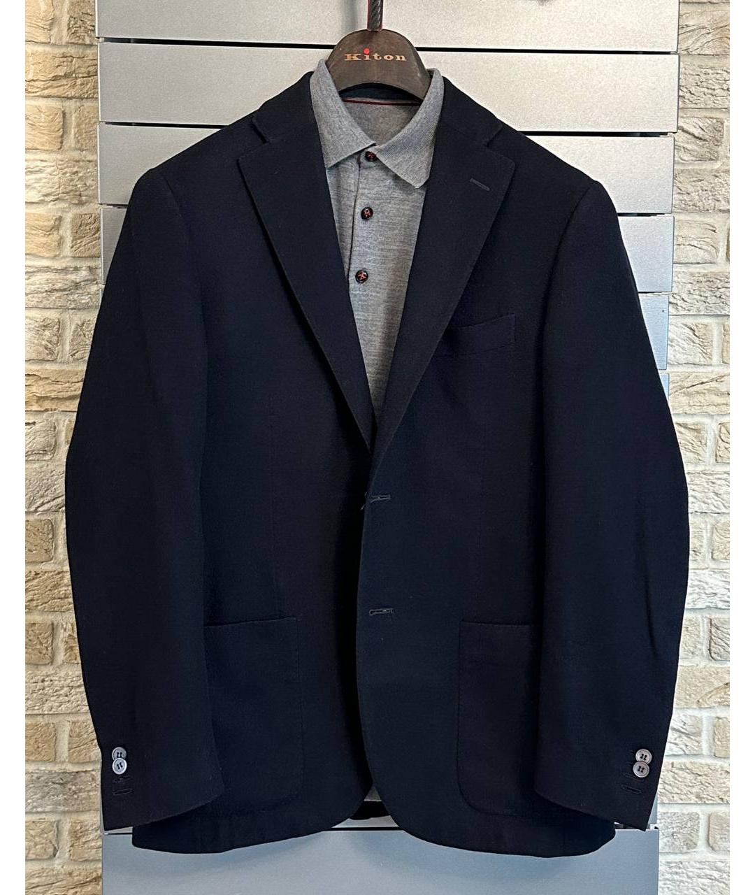 KITON Темно-синий кашемировый пиджак, фото 7