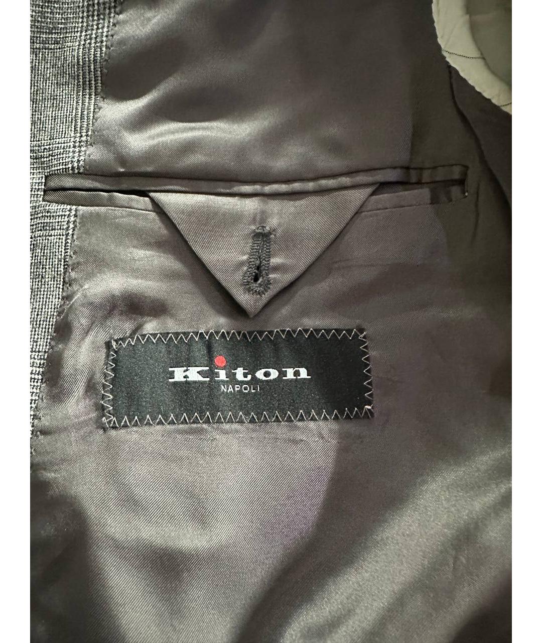 KITON Серый кашемировый пиджак, фото 3