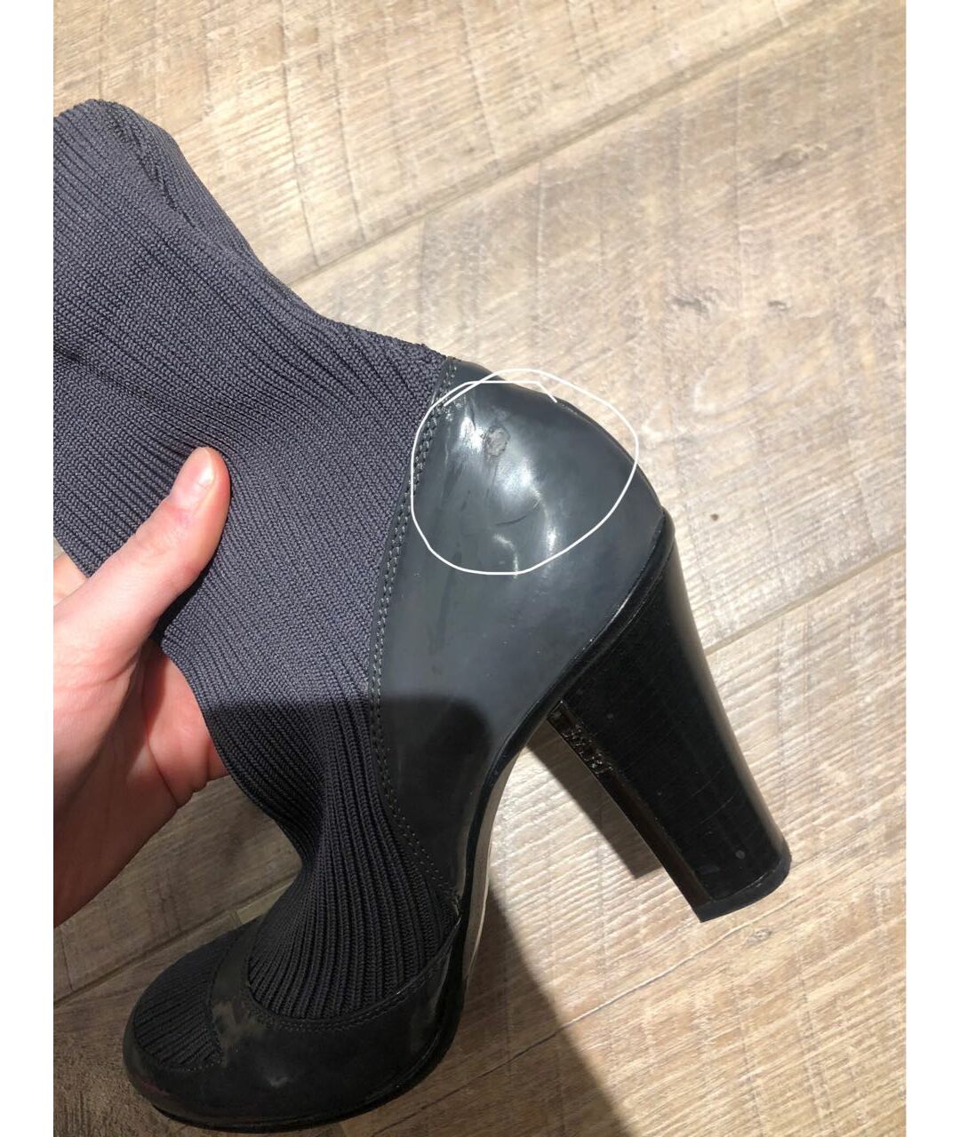 FABI Серые кожаные ботильоны, фото 7