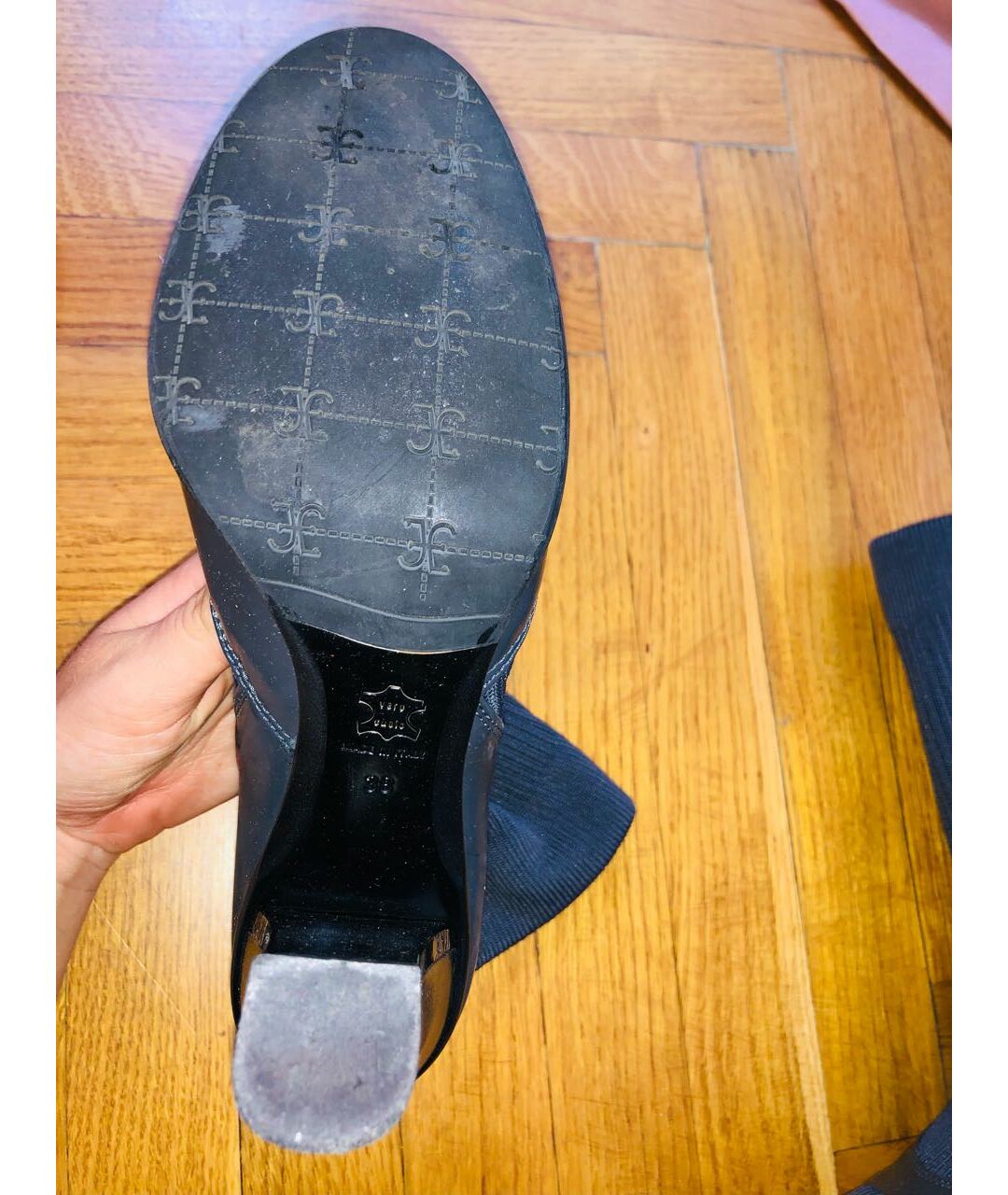 FABI Серые кожаные ботильоны, фото 4