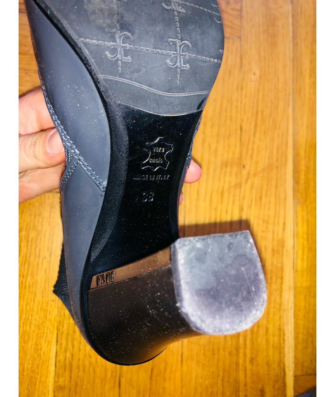 FABI Серые кожаные ботильоны, фото 3