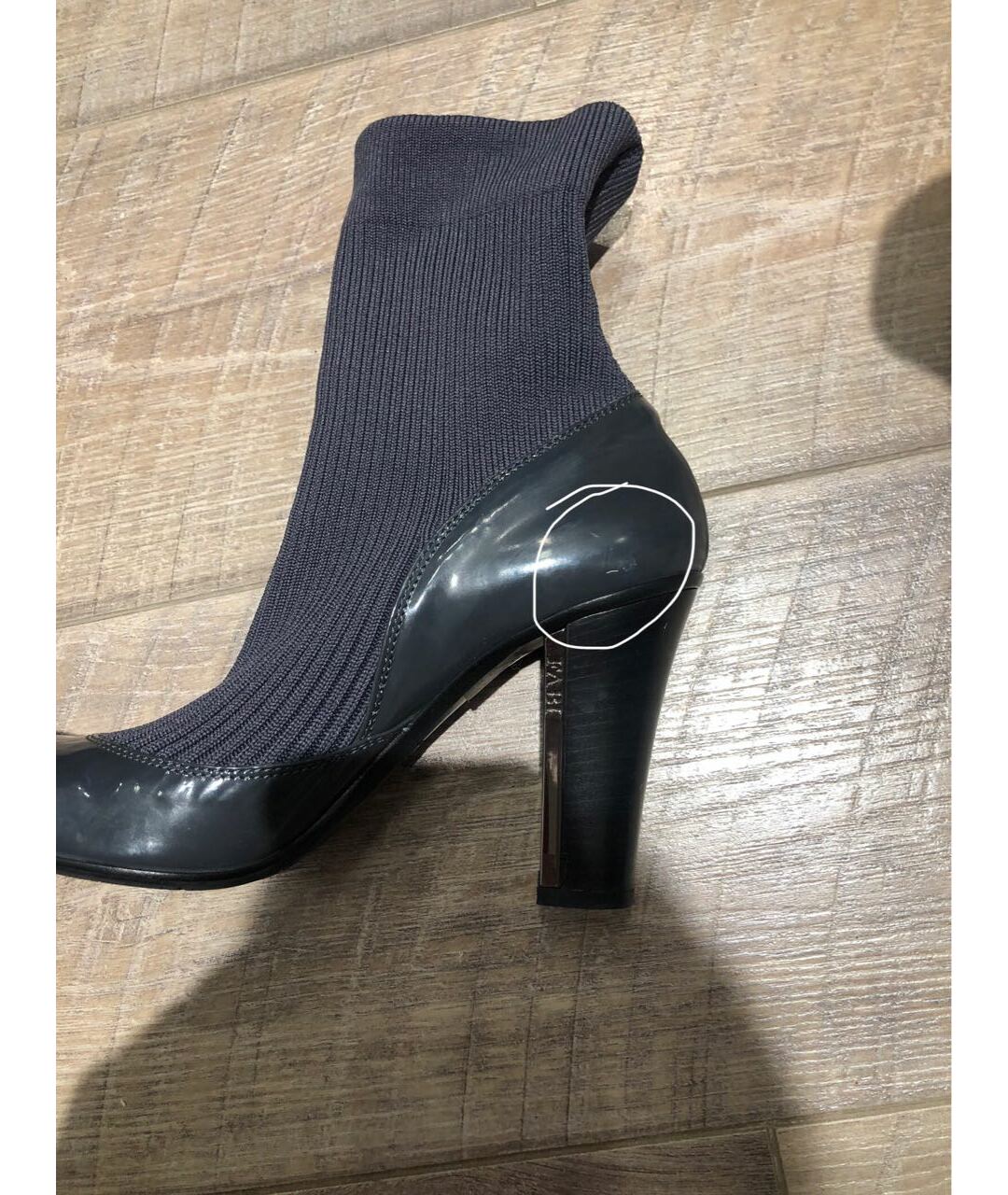FABI Серые кожаные ботильоны, фото 8