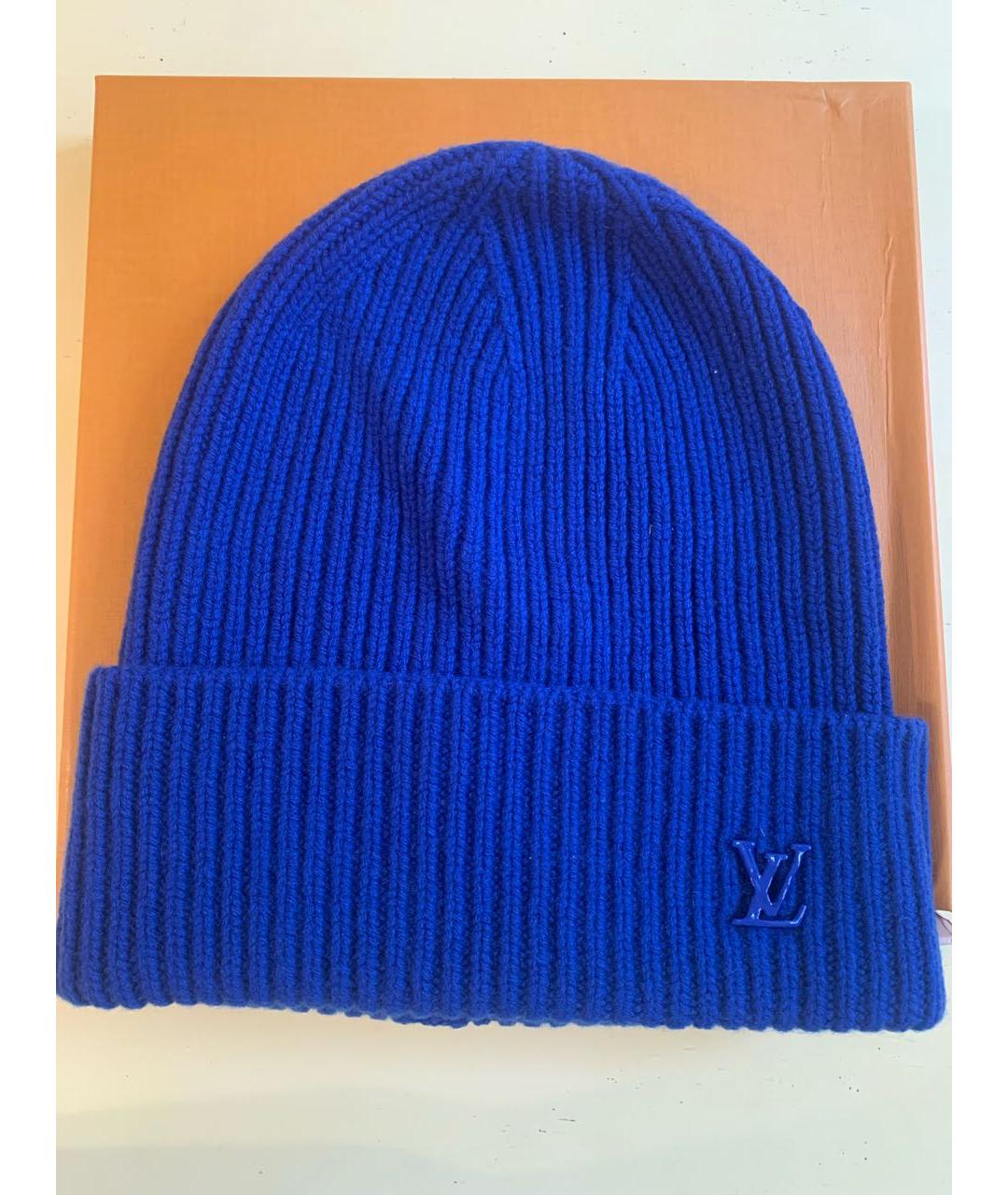 LOUIS VUITTON Синяя шерстяная шапка, фото 5
