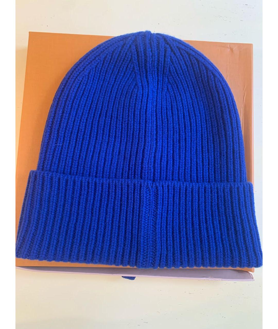 LOUIS VUITTON Синяя шерстяная шапка, фото 2