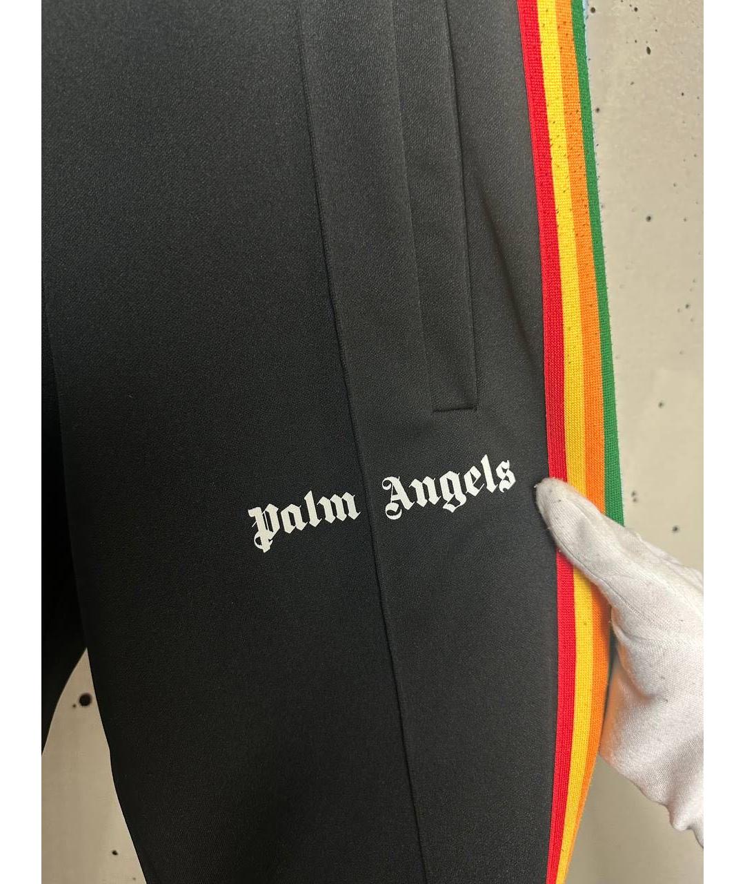 PALM ANGELS Черные хлопковые повседневные брюки, фото 3