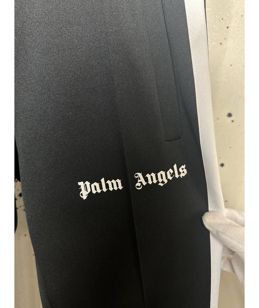 PALM ANGELS Черные хлопковые повседневные брюки, фото 3