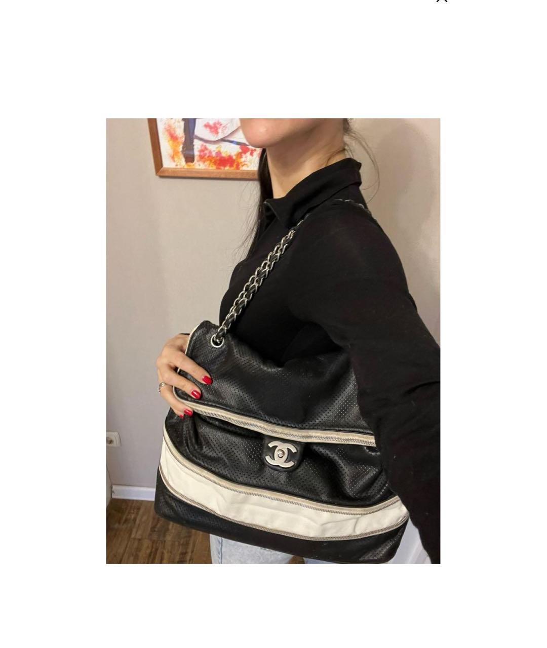 CHANEL Черная сумка тоут, фото 8