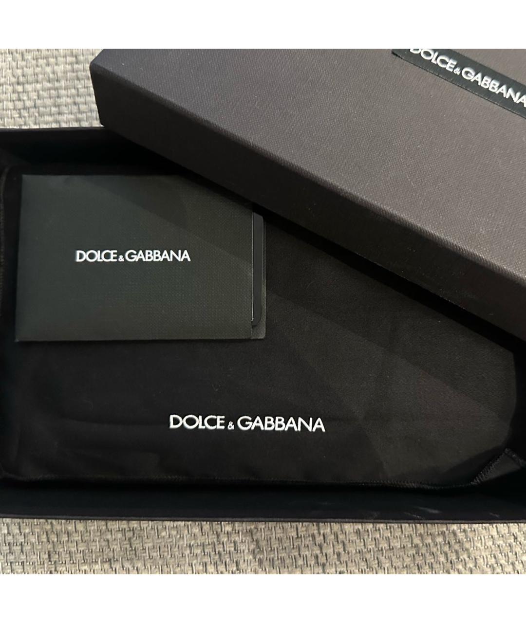 DOLCE&GABBANA Черный кожаный кошелек, фото 7