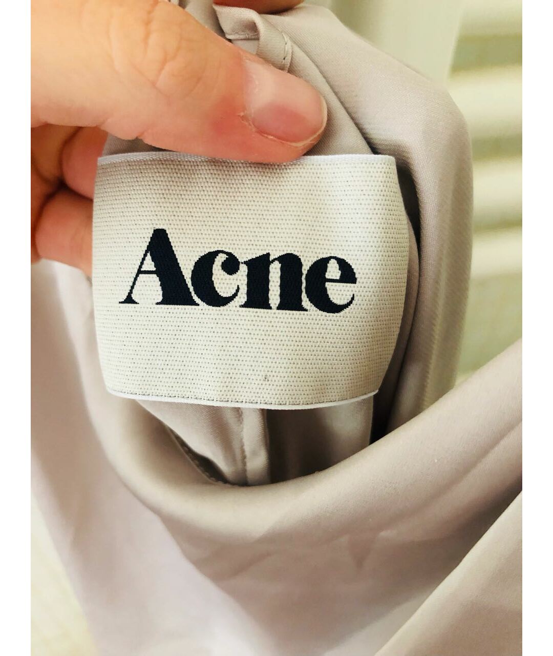 ACNE STUDIOS Серебряное полиэстеровое платье, фото 3