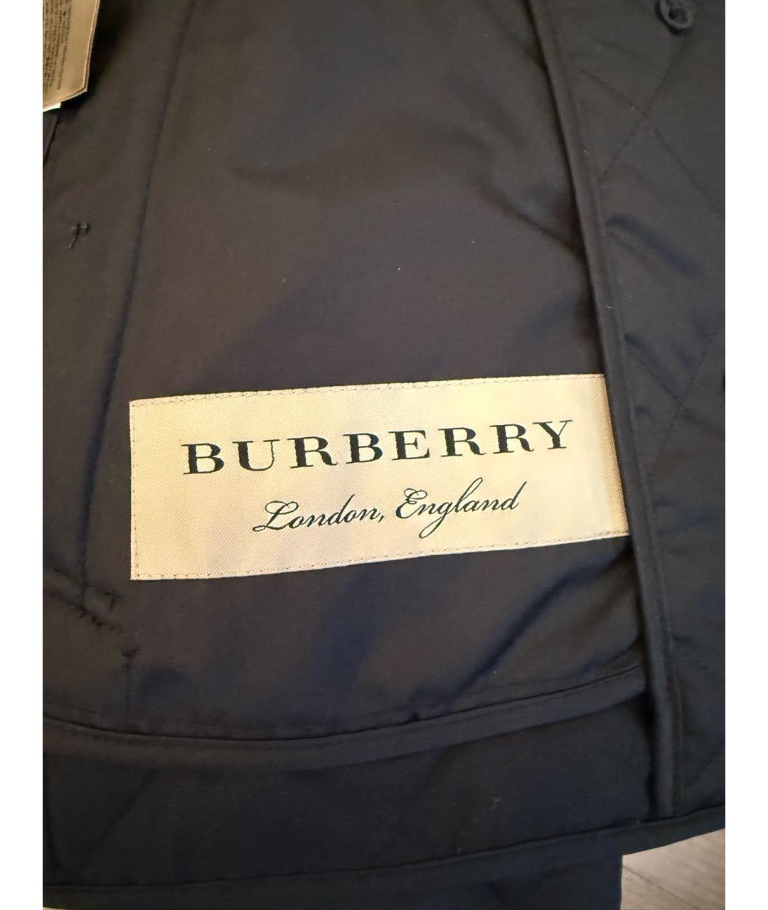 BURBERRY Черная полиэстеровая куртка, фото 3