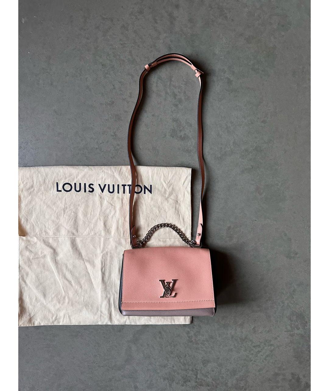 LOUIS VUITTON Розовая кожаная сумка через плечо, фото 8