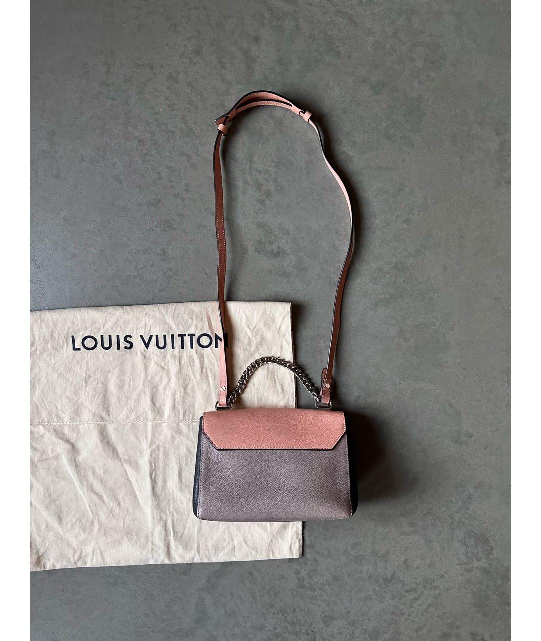 LOUIS VUITTON Розовая кожаная сумка через плечо, фото 3