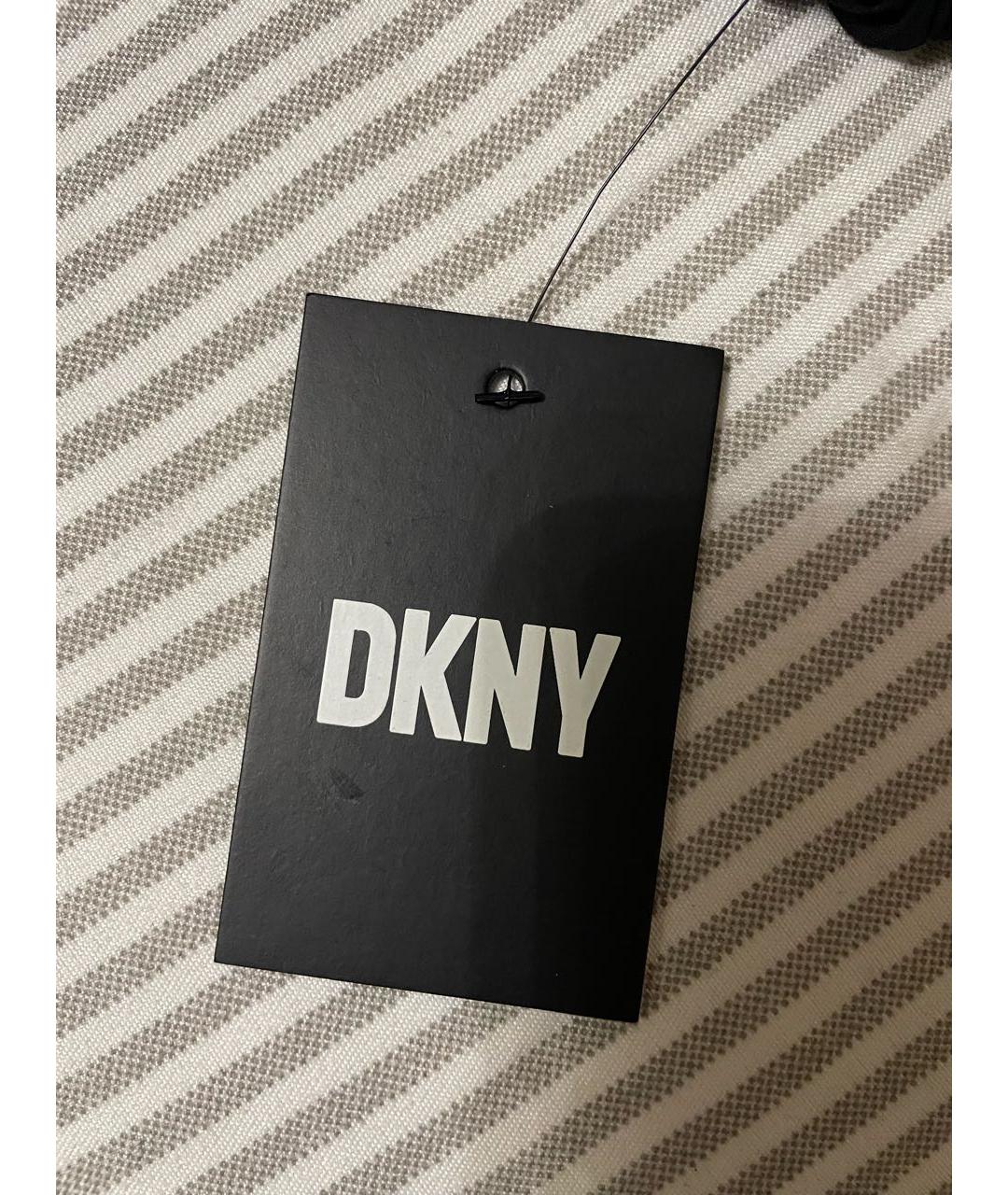 DKNY Черное полиэстеровое повседневное платье, фото 7