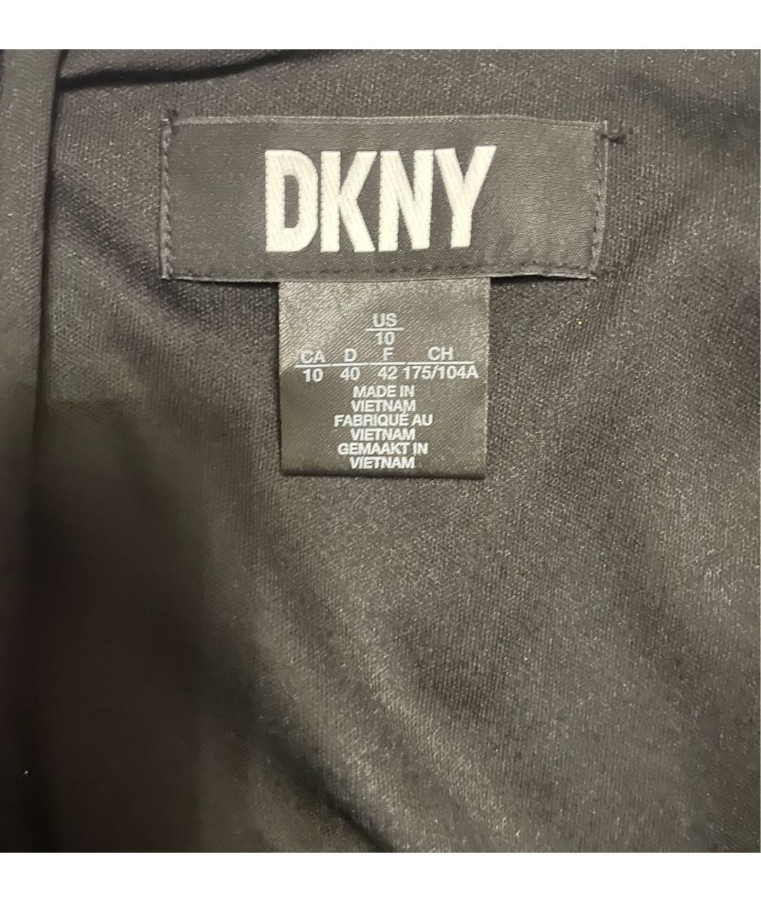 DKNY Черное полиэстеровое повседневное платье, фото 6