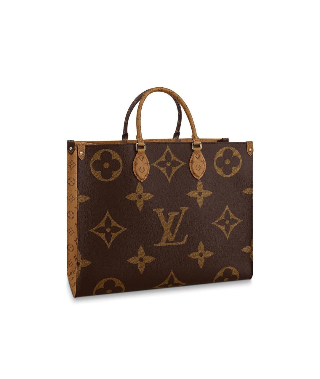 LOUIS VUITTON Коричневая кожаная сумка тоут, фото 5