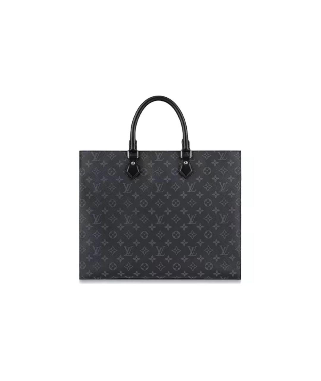 LOUIS VUITTON Черная кожаная сумка тоут, фото 1