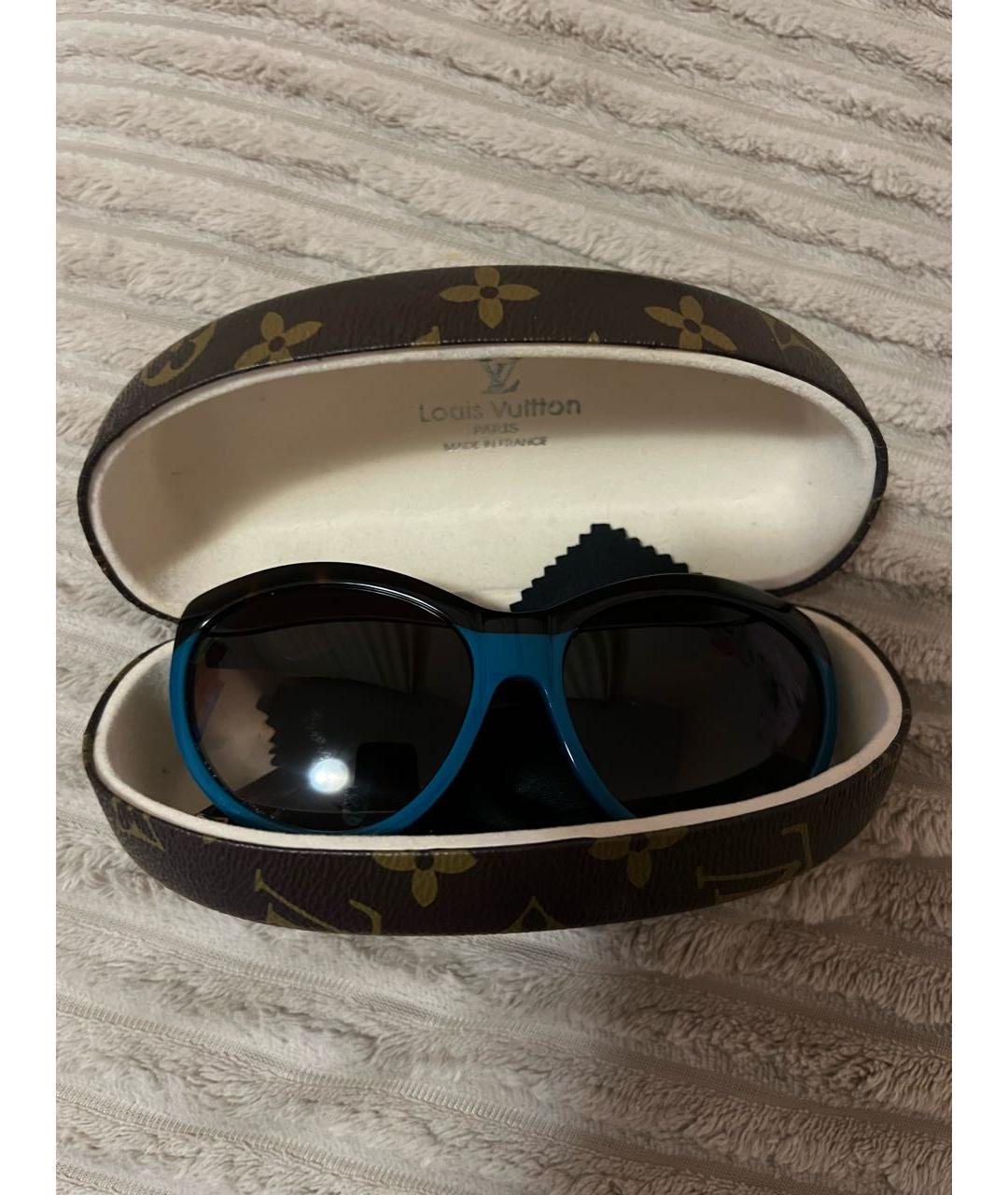 LOUIS VUITTON Синие пластиковые солнцезащитные очки, фото 4
