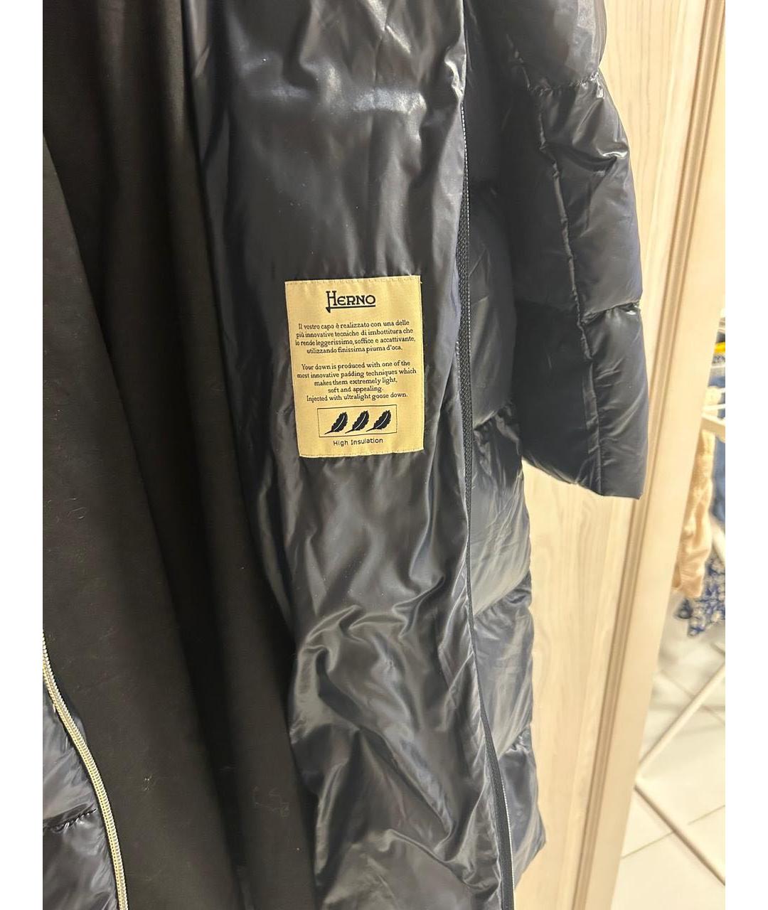 HERNO Черный полиамидовый пуховик, фото 3