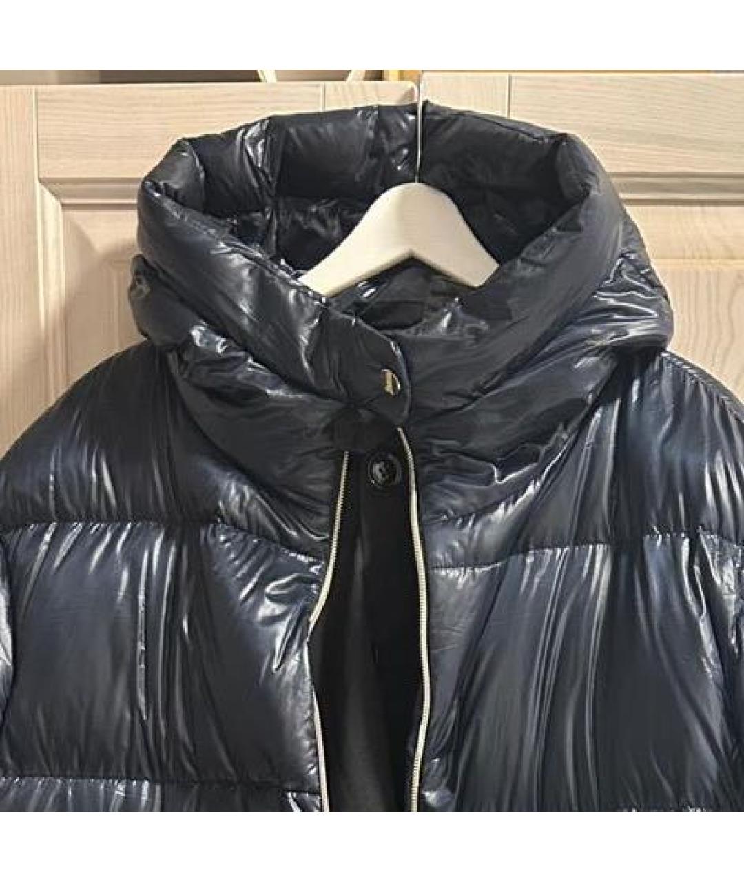 HERNO Черный полиамидовый пуховик, фото 4