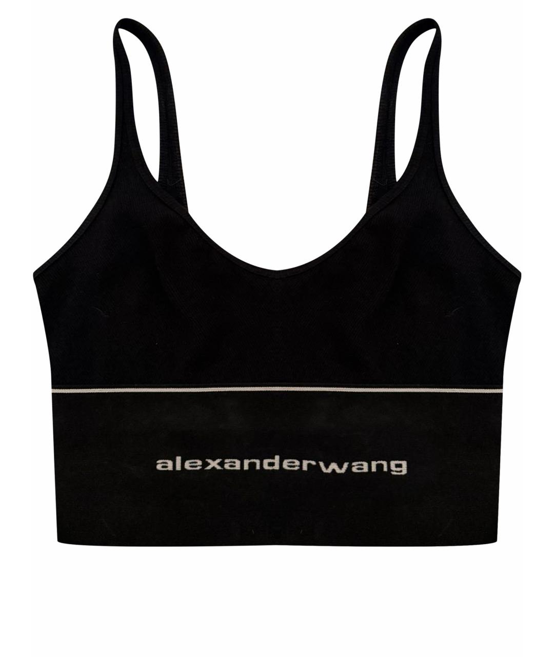 ALEXANDER WANG Черная хлопковая майка, фото 1