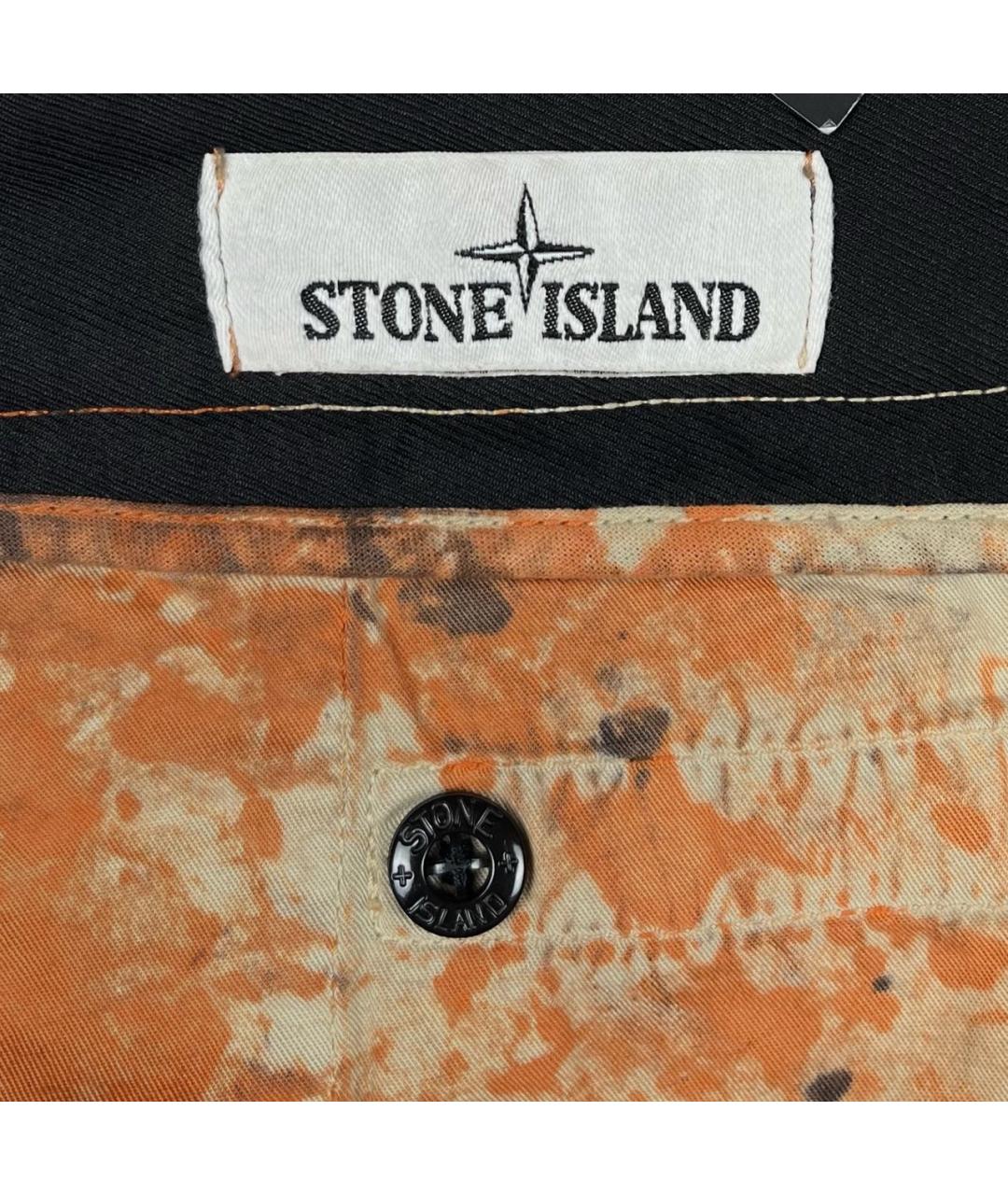 STONE ISLAND Мульти хлопковые брюки узкие, фото 4