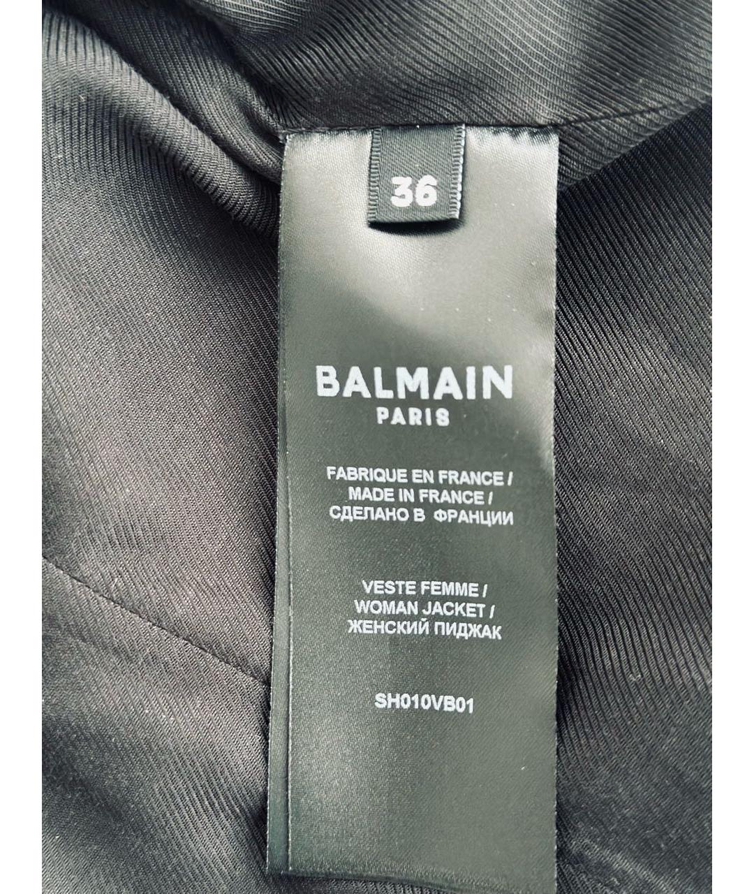 BALMAIN Черный вискозный жакет/пиджак, фото 8