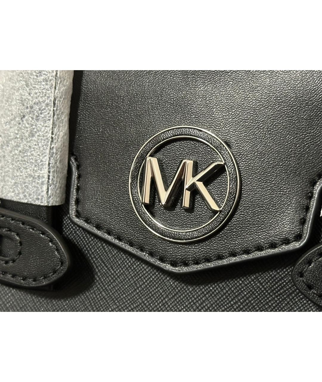 MICHAEL KORS Черная кожаная сумка тоут, фото 5